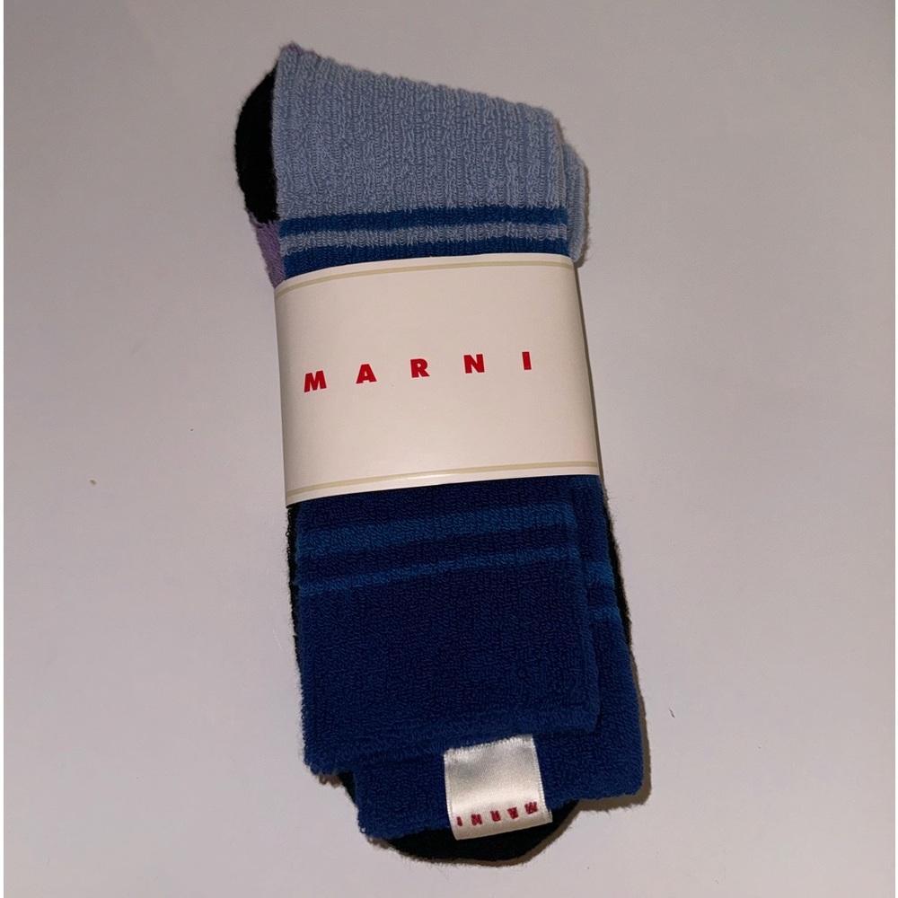 Marni socks striped royal size M NWT